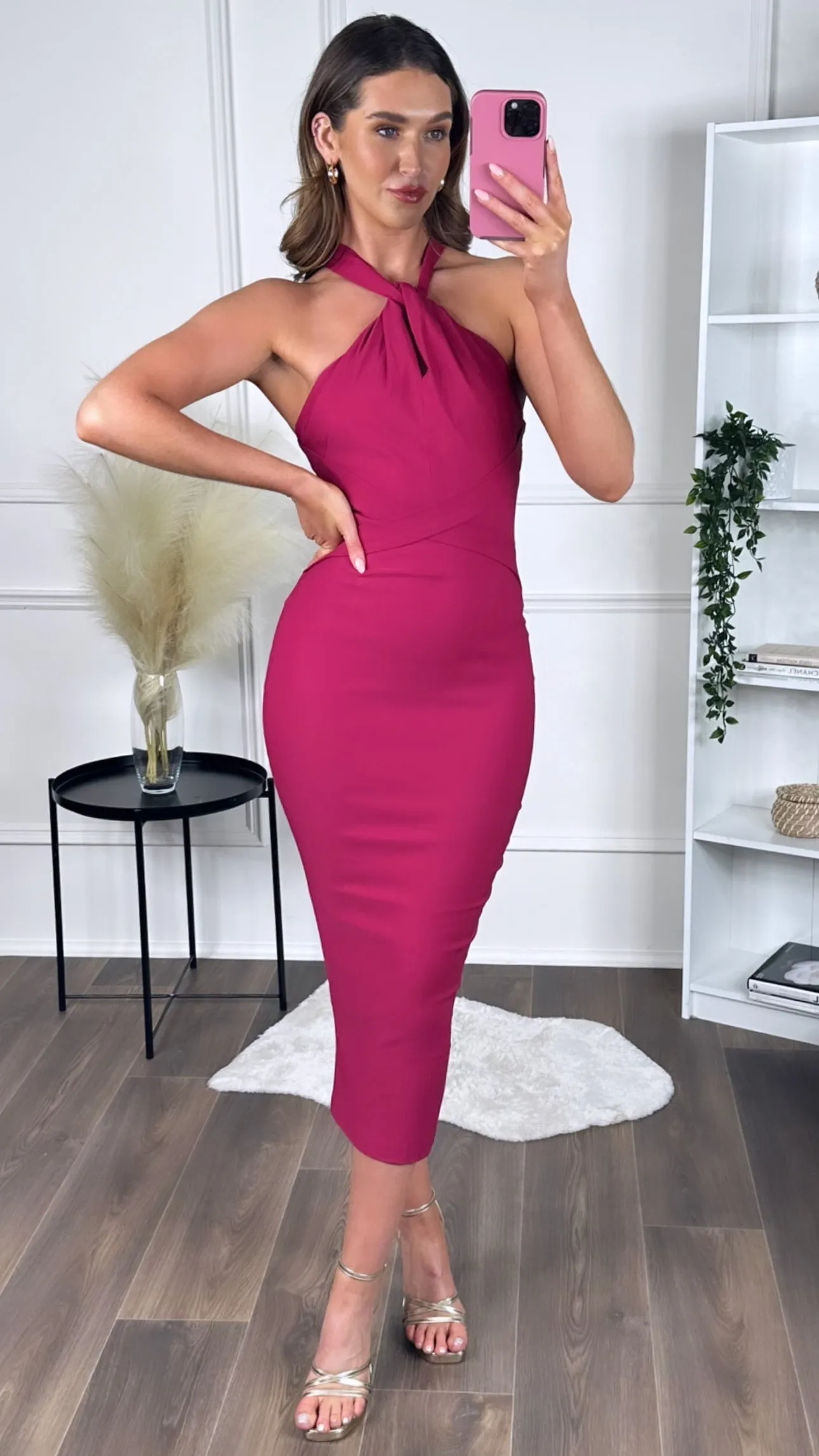 Cezanne Rasberry Midaxi Dress