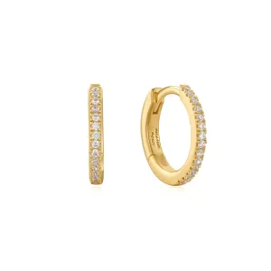 Gold Classic Pave Huggies