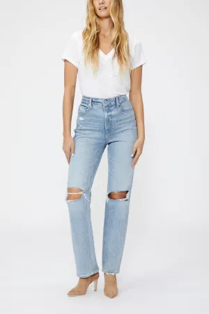 Paige - High Rise Noelle with Cross Back Belt Loops in Ravenna Destructed