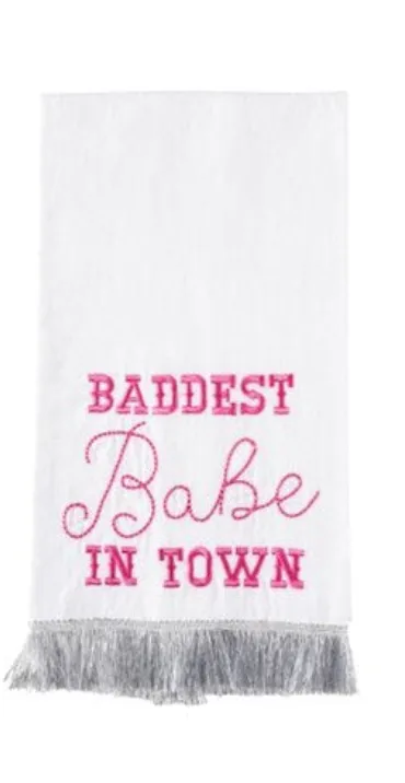 Silver Fringe Tea Towel - 3 Styles