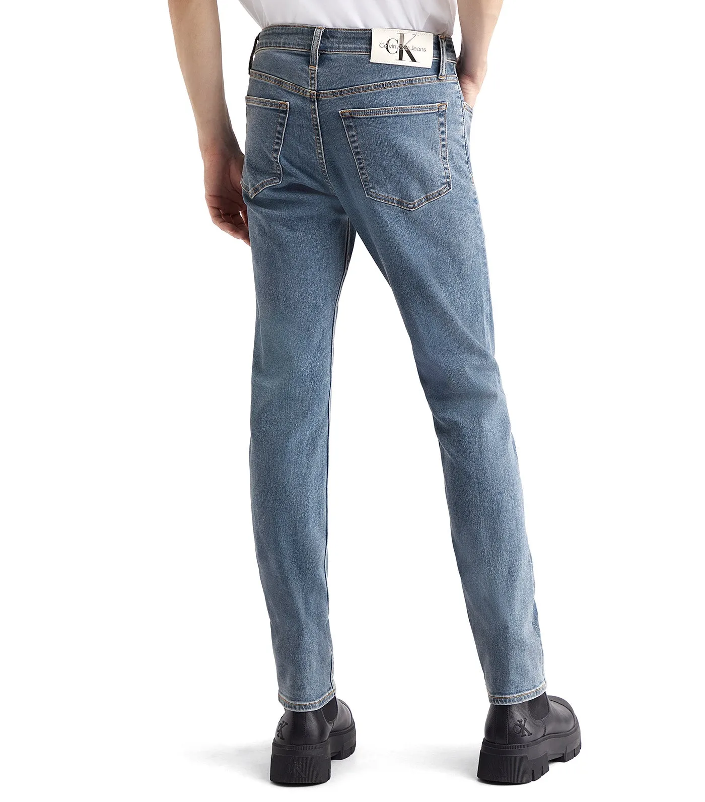 Slim Fit Denim Jeans Mid Blue