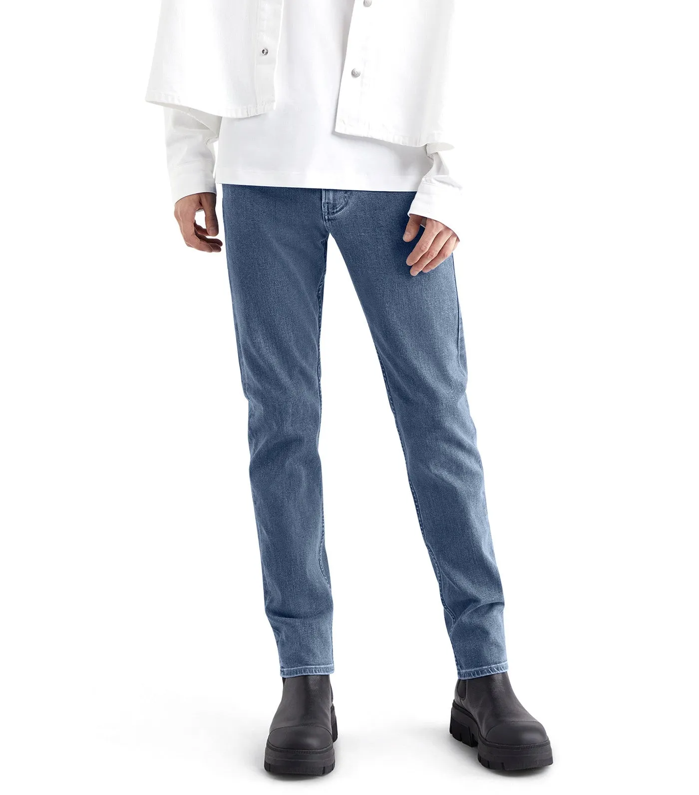 Slim Fit Denim Jeans Mid Blue