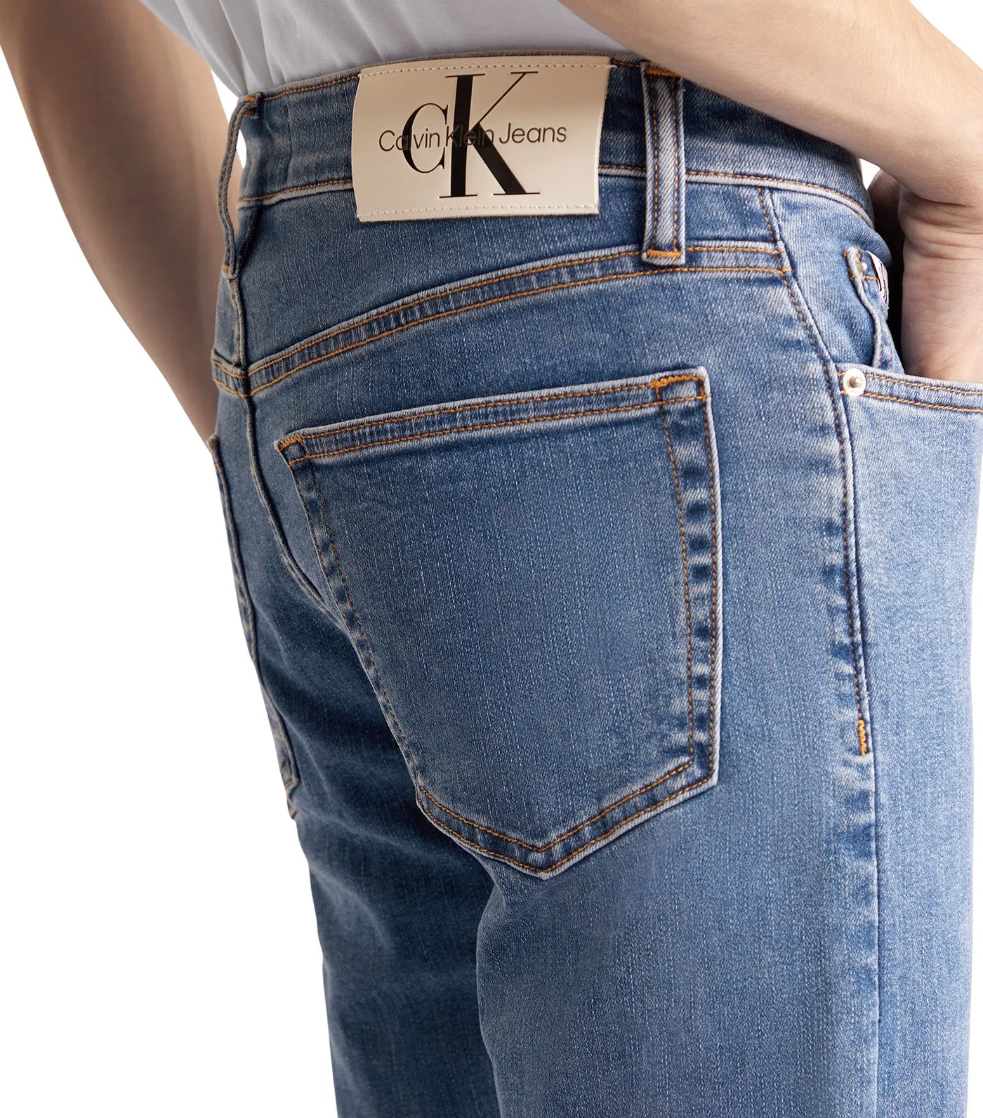 Slim Fit Denim Jeans Mid Blue