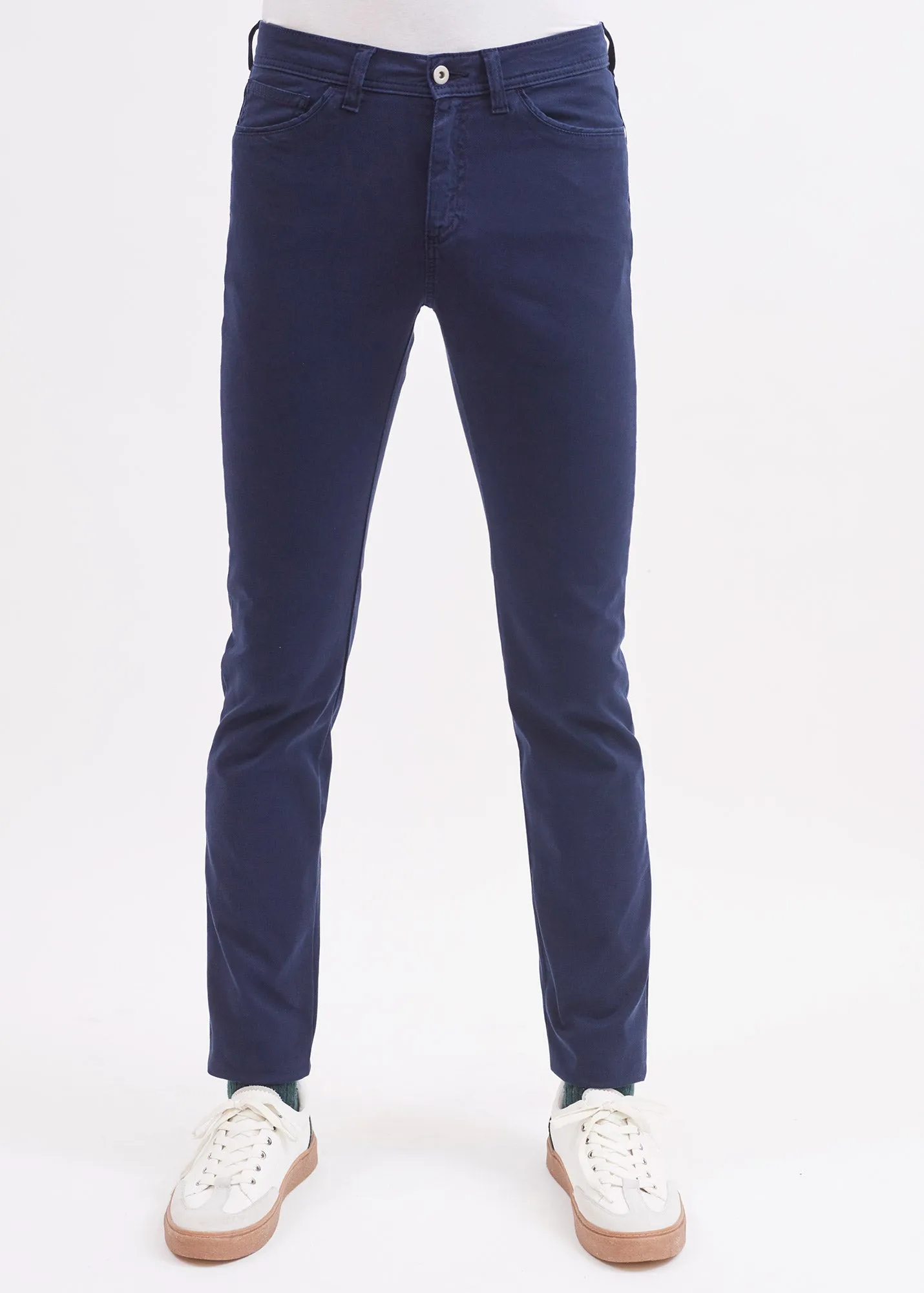 Will pants - regular fit, in stretch dobby (MARINE)